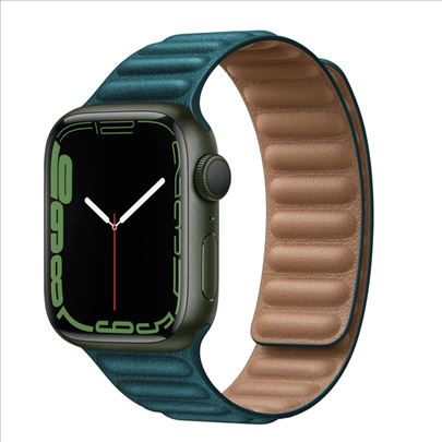Magnetna kozna zelena narukvica za apple watch 