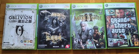 X360 GTAIV, The Darkness, LotR, Oblivion