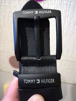 Novi muški kožni kaiševi Tommy Hilfiger crna šnala