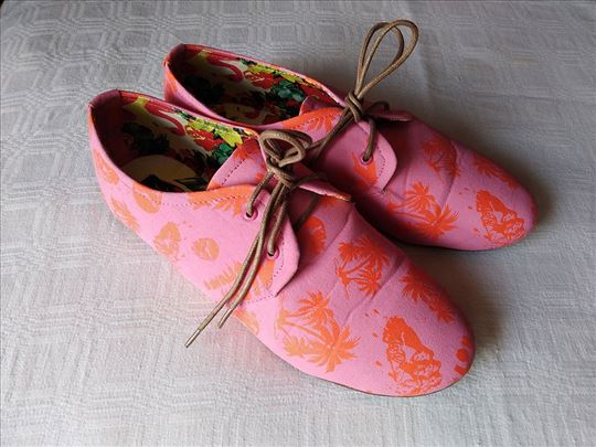 Pink platnene letnje cipele