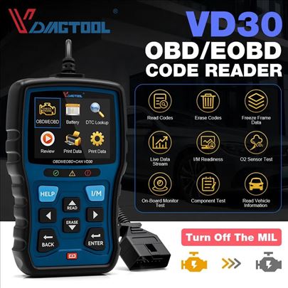 Vdiagtool sVD30 OBD2, Obdii Eobd auto dijagnostika
