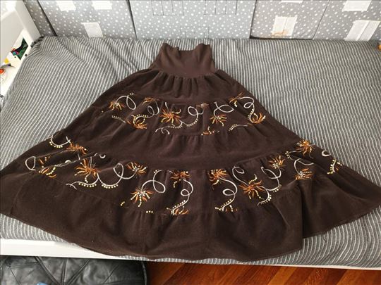 Suknja, somot trikotaža