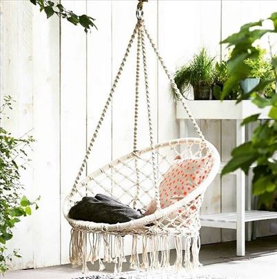 Ljuljaške - boho ⁄ makrame + gnezdo jastuci ⁄ seda