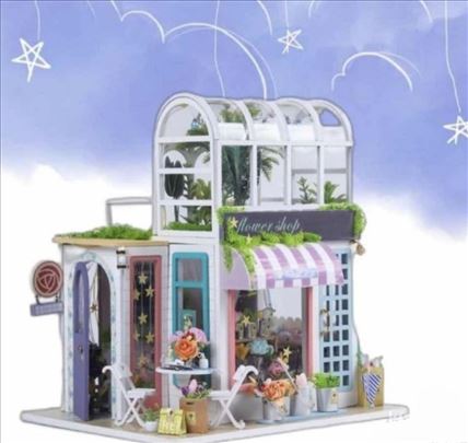 Drvena kućica za lutke Cvećara Flower shop