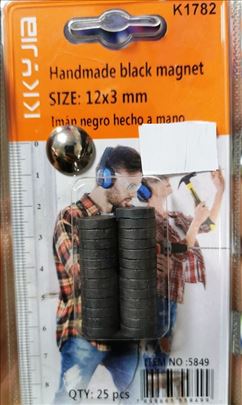 Crni magneti 12x3mm 25 kom