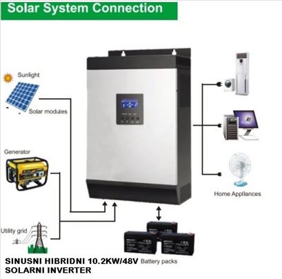 Solarni hibridni inverter 10,2KW punjac