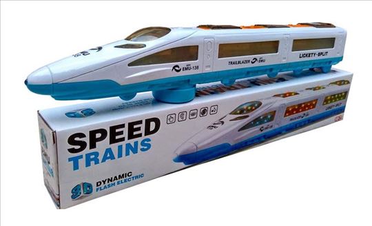 Veliki brzi voz za decu sa 3D treptucim svetlima