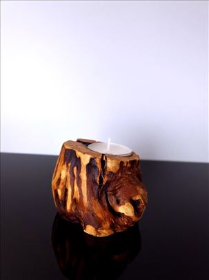 Unikatni ručno rađeni svećnjak od vinove loze 