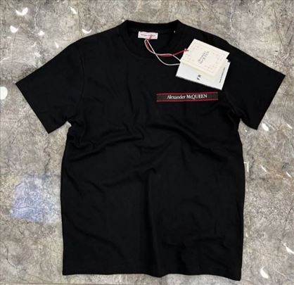 alexander mcqueen logo tape cotton t shirt