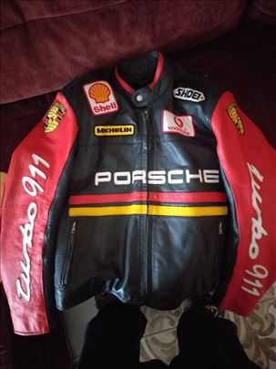 Kozna jakna za motocikliste sa stitnicima