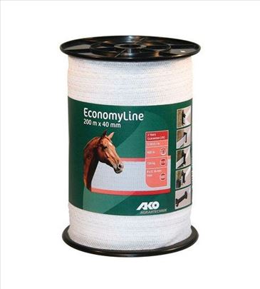 Traka za električni pastir 200m X 40mm Economyline
