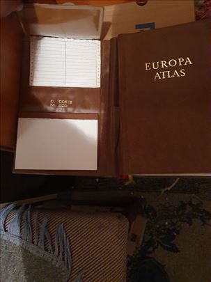 Europa atlas. karte. kožna futrola, rokovnik