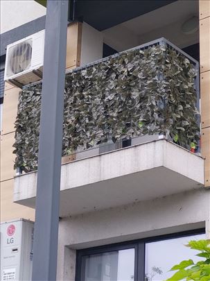 Veštačko lišće u rolni za ogradu zelenilo 3 metra