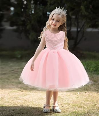 Perla svecana haljina za decu svecane puder roze
