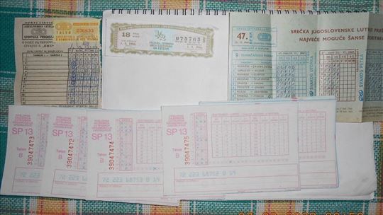 Listici za sportsku prognozu, tiketi za loto