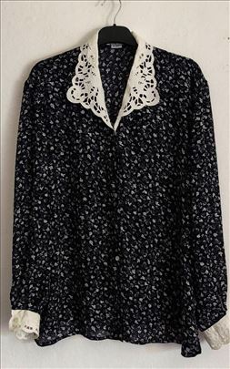 Vintage cvetna bluza od svile vel.xl 