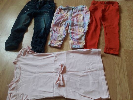 Pantalone i haljina za devojcica 2-3 godine