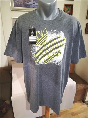 Nova muška markirana majica Adidas siva 2XL novo
