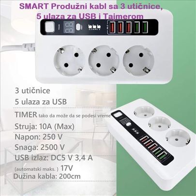 Produzni kabl sa tri uticnice  