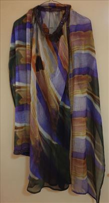MAx Mara-svilena haljina sa esarpom swarovski