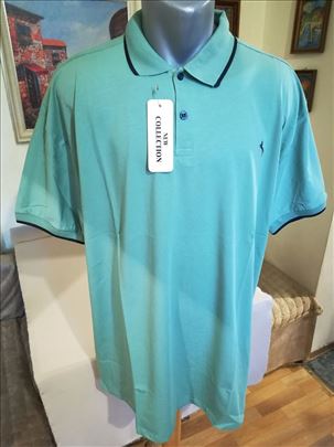 Nova muška majica sa kragnom Elvis zelena 7XL 8XL