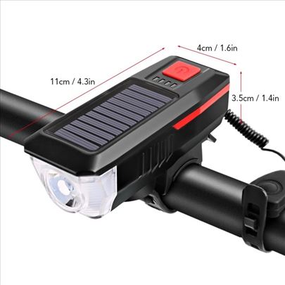 Solarna lampa za bicikl sa sirenom LY-17