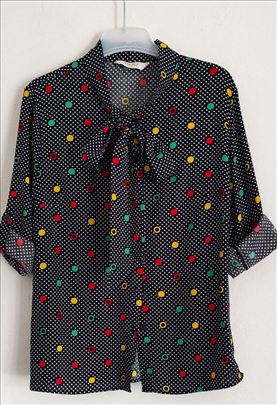 Vintage bluza sa šal ovratnikom vel. S 