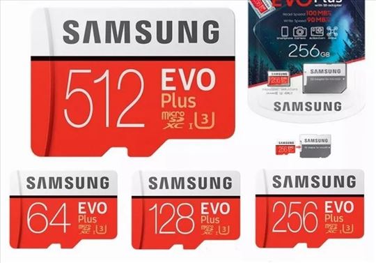 Novo - Samsung Evo Plus 128GB, 256GB, 512GB Micro