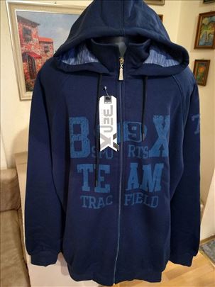 Novi muški duks sa kapuljačom Benx 5XL teget novo