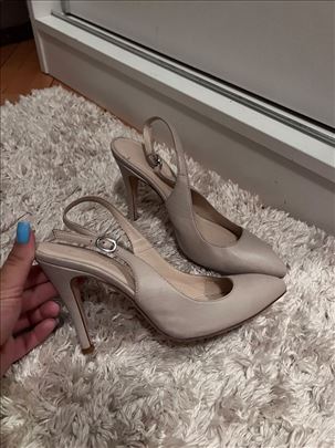 Bež Navyboot cipele sa štiklom