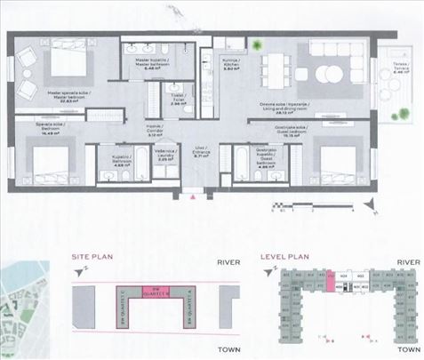 BW Quartet 3,  3 garažna mesta uz stan ID#2833