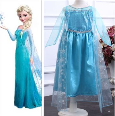 Elza, Elsa Frozen haljina, kostim (model D)
