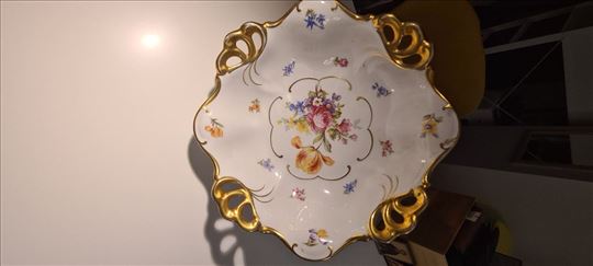 Ukrasna činija sa postoljem - Nemački porcelan