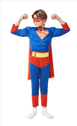 Kostim Supermen sa mišićima i trbušnjacima 4u1
