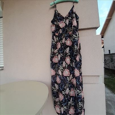 Duga cvetna haljina na bretele br 44