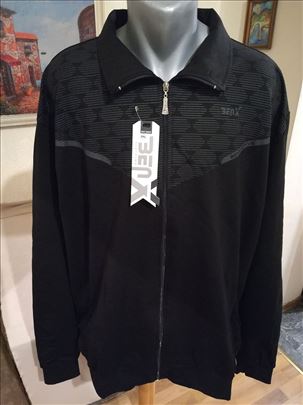 Nov muški duks sa kragnom u velikom broju 5XL crni