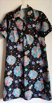 Vintage Diolen cvetna haljina vel. L/XL
