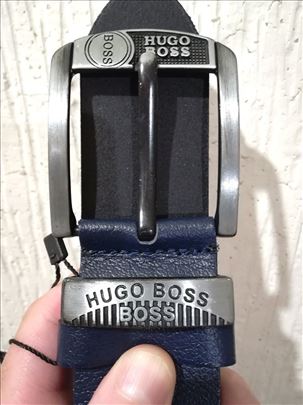 Novi muški kožni kaiševi Hugo Boss u teget boji