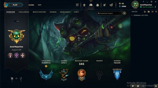 League of Legends account EMERALD 4