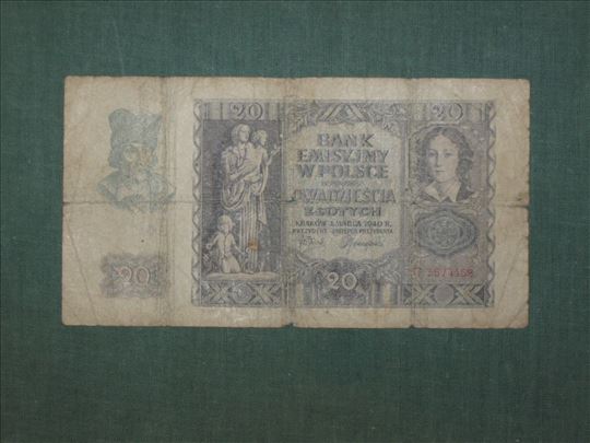 20 Zlotych 1940