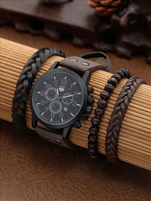 Muški sat plus 3 narukvice