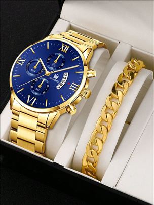 Muški sat plus narukvica