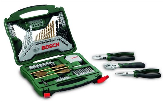 Bosch 73-delni set alata klešta,burgije,bitovi