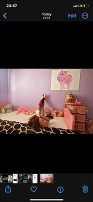 Prelep deciji krevet u roze boji 190/80