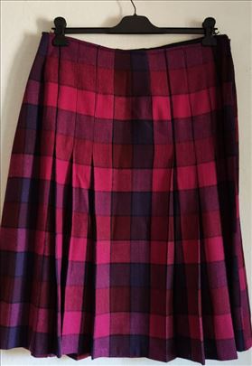 Vintage karo suknja sa faltama vel XL/XXL