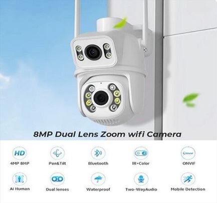 Najbolja Dual Lens Kamera Pokretna PTZ  8MP NOVO