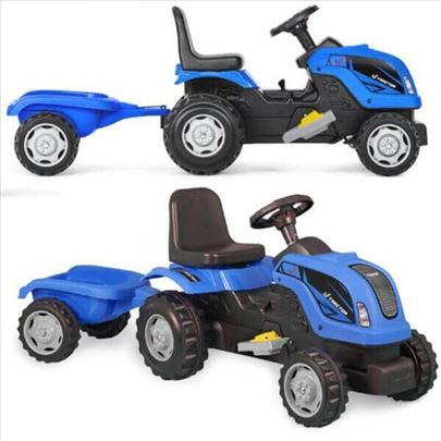 Traktor sa prikolicom na akumulator mod.298 plavi