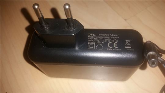 Adapter ispravljač punjač AC-DC 12V 2,5A DVE