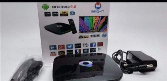 Q+ ANDROID tv BOX android 9.0 .4Gb RAM 64gb