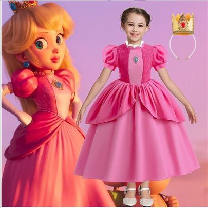 Princeza Breskvica Peach haljina kostim Mario